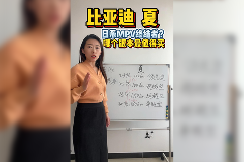  比亞迪夏，日系MPV終結者？哪個版本最值得買？