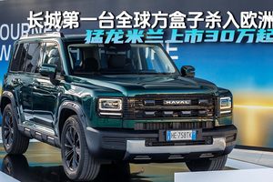 猛龙米兰上市30万起 长城第一台全球方盒子杀入欧洲